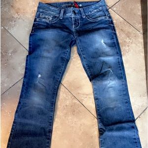 Guess | Women’s Daredevil Bootcut Embellished Denim Jeans Pants Size 25